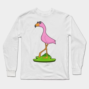 Flamingo Sunglasses Long Sleeve T-Shirt